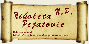 Nikoleta Pejatović vizit kartica